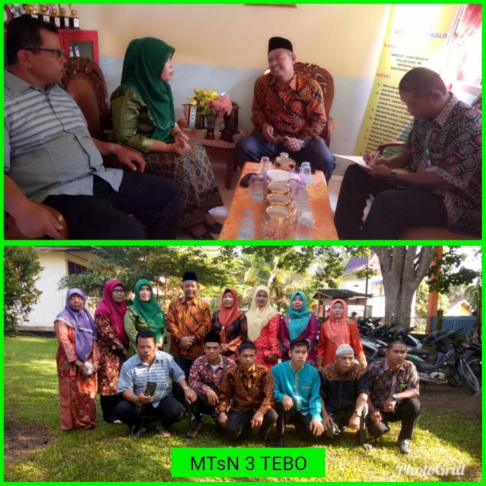 SAMBANGI  MTsN 3 TEBO KASI BIMAS ISLAM KANKEMENAG KAB TEBO PANTAU KEHADIRAN GURU PASCA LIBUR IDUL FITRI