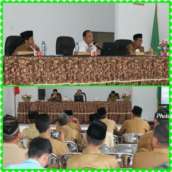 Pengelola BOS MTsN 3 Tebo mengikuti Entry Briefing Audit Kinerja Program BOS Lingkungan KanKemenag Kabupaten Tebo